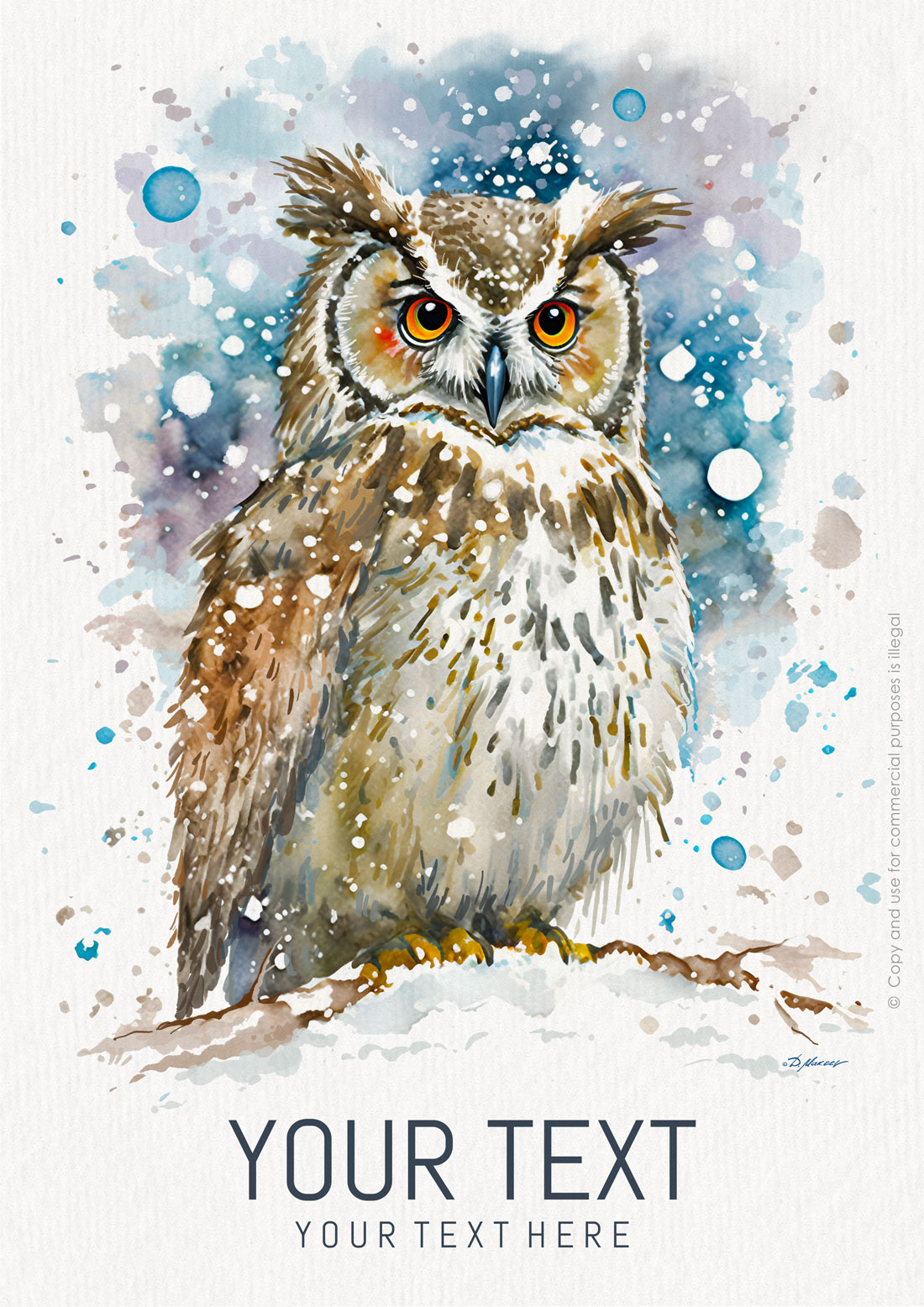 Owl watercolor